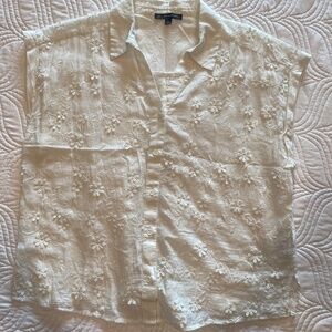Adrianna Pappel floral embroidered top